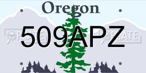 509APZ Oregon License Plate