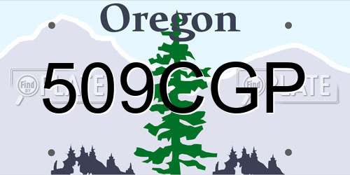 509CGP Oregon License Plate