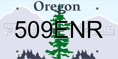509ENR Oregon License Plate