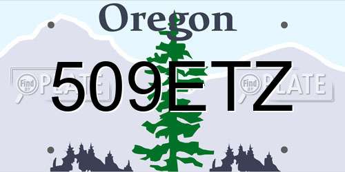 509ETZ Oregon License Plate