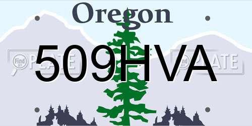 509HVA Oregon License Plate