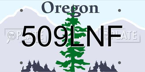 509LNF Oregon License Plate
