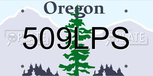 509LPS Oregon License Plate