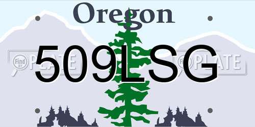 509LSG Oregon License Plate