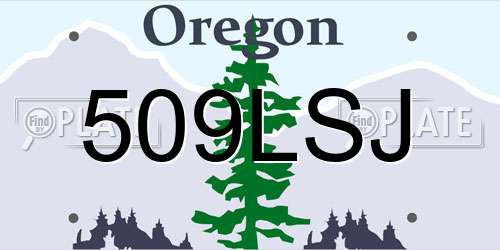 509LSJ Oregon License Plate