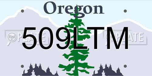 509LTM Oregon License Plate
