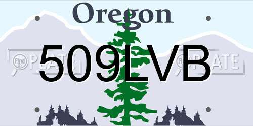 509LVB Oregon License Plate