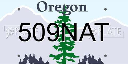 509NAT Oregon License Plate