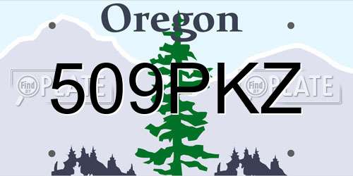 509PKZ Oregon License Plate