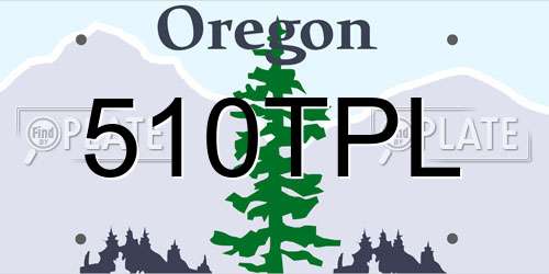 510TPL Oregon License Plate