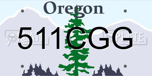 511CGG Oregon License Plate