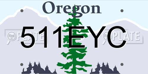 511EYC Oregon License Plate