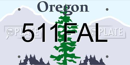 511FAL Oregon License Plate