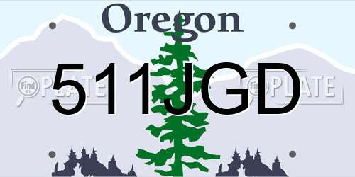511JGD Oregon License Plate