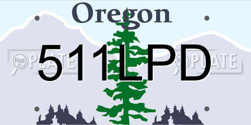 511LPD Oregon License Plate