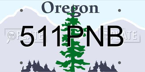 511PNB Oregon License Plate