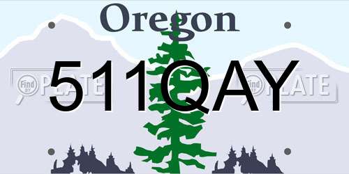 511QAY Oregon License Plate