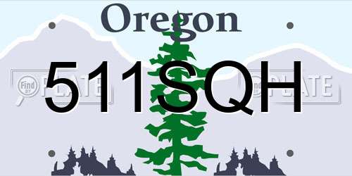 511SQH Oregon License Plate
