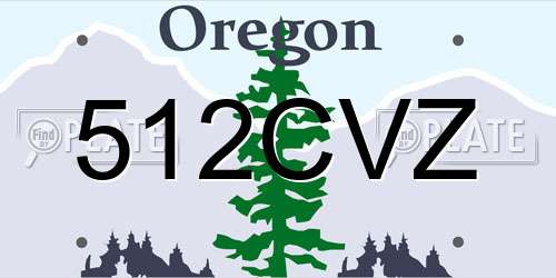 512CVZ Oregon License Plate