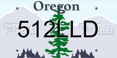 512LLD Oregon License Plate