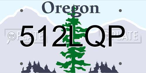 512LQP Oregon License Plate