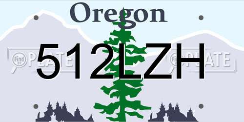 512LZH Oregon License Plate