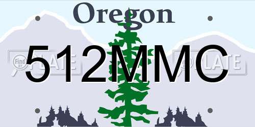 512MMC Oregon License Plate