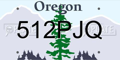 512PJQ Oregon License Plate