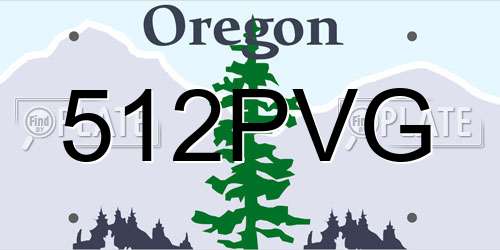 512PVG Oregon License Plate