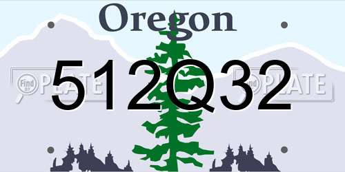 512Q32 Oregon License Plate