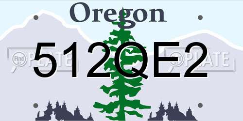 512QE2 Oregon License Plate