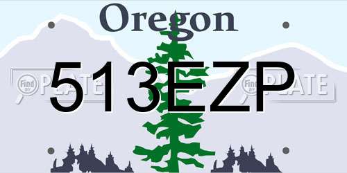 513EZP Oregon License Plate
