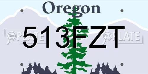 513FZT Oregon License Plate