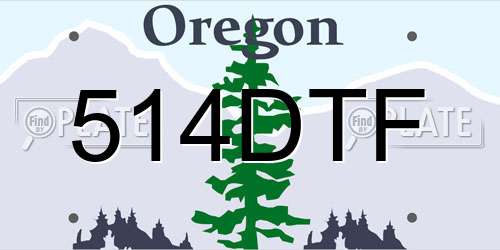 514DTF Oregon License Plate