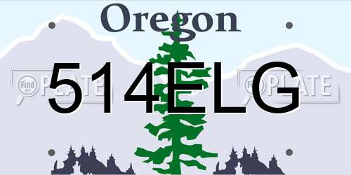 514ELG Oregon License Plate