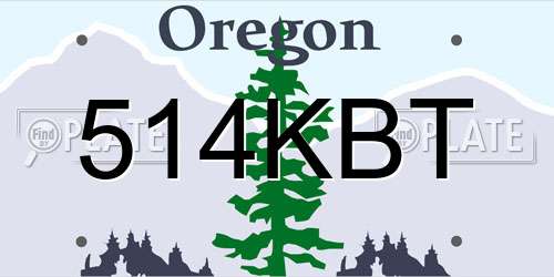 514KBT Oregon License Plate
