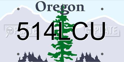 514LCU Oregon License Plate