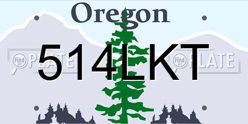 514LKT Oregon License Plate