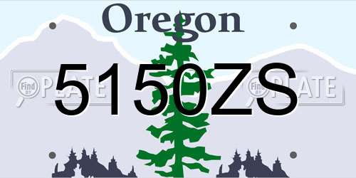 5150ZS Oregon License Plate