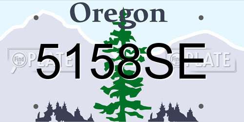 5158SE Oregon License Plate
