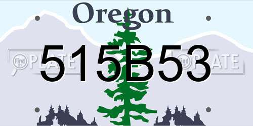 515B53 Oregon License Plate