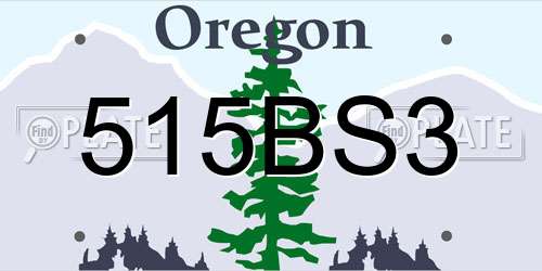 515BS3 Oregon License Plate