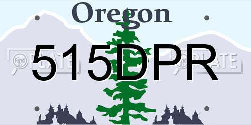 515DPR Oregon License Plate
