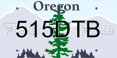 515DTB Oregon License Plate