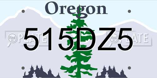 515DZ5 Oregon License Plate