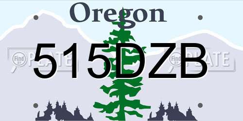 515DZB Oregon License Plate