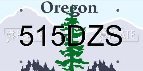 515DZS Oregon License Plate