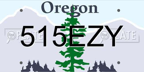 515EZY Oregon License Plate