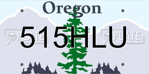 515HLU Oregon License Plate