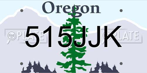 515JJK Oregon License Plate
